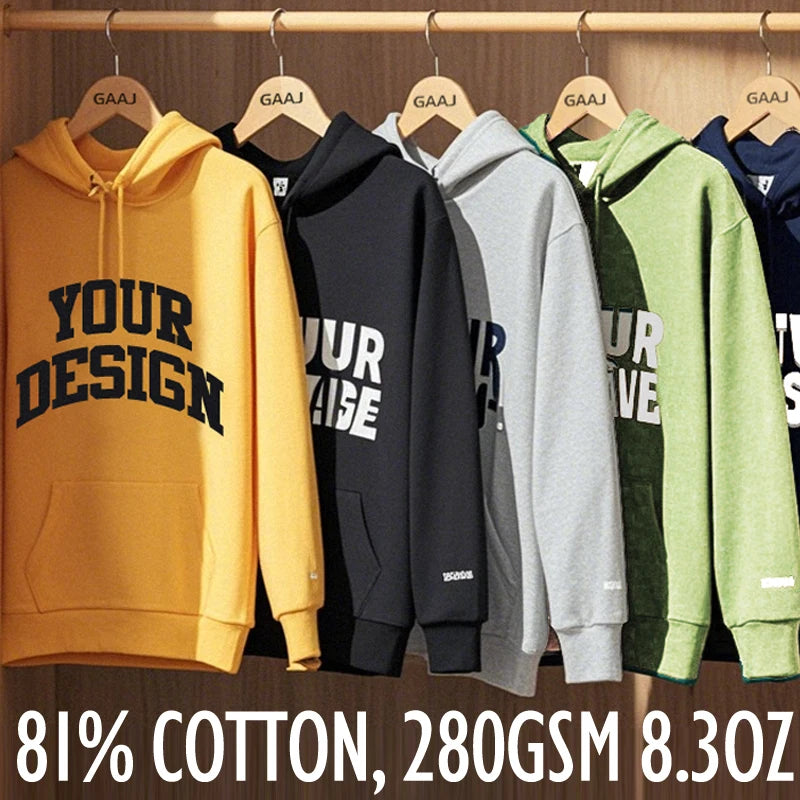 Custom Print 81% Cotton Premium Hoodie Customized Your Own Deisgn Photo Graphic Logo Men Womens Hoody Sweatshirt Pullover Gifts